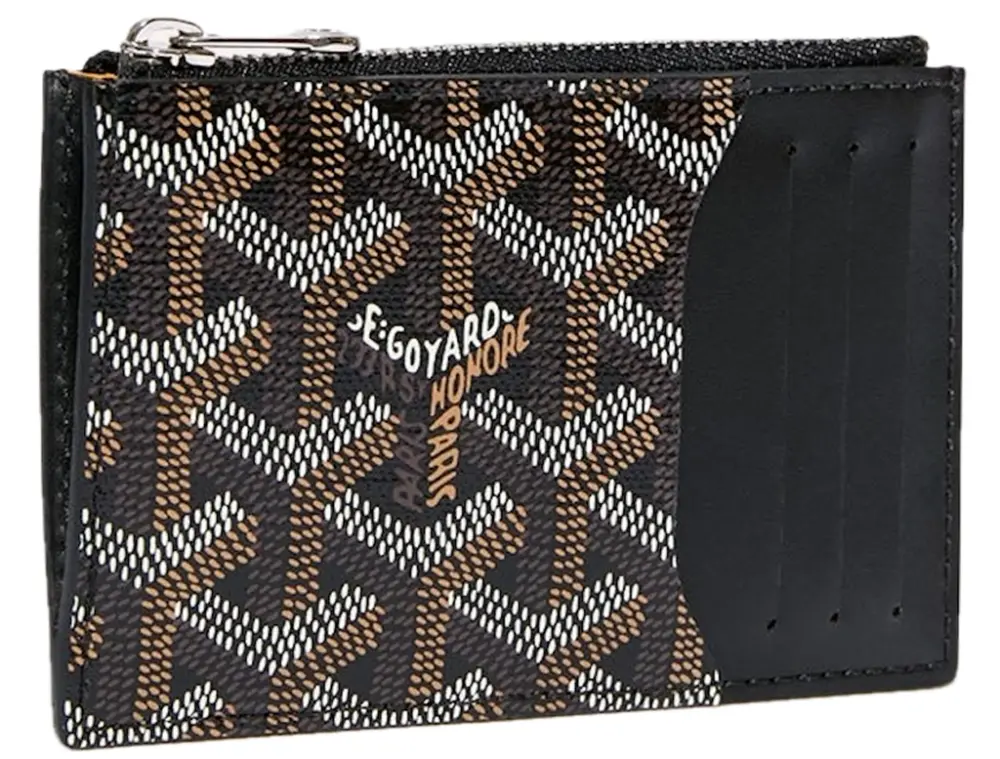 Ví Goyard Bourbon Zipped Card Holder ‘Black’ BOURBOPMLTY01CL01P