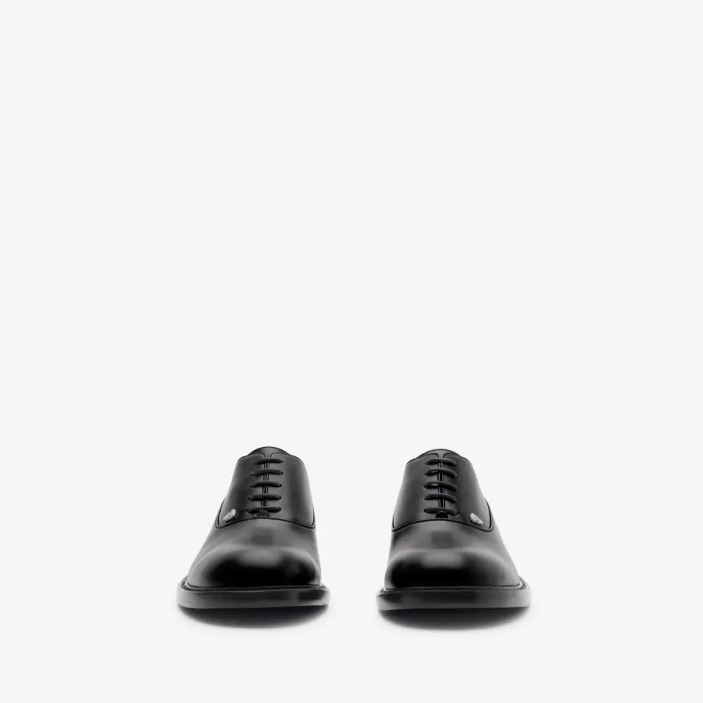 Giày Burberry Leather Cobble Oxford Shoes ‘Black’ 80975171 - Ảnh 5