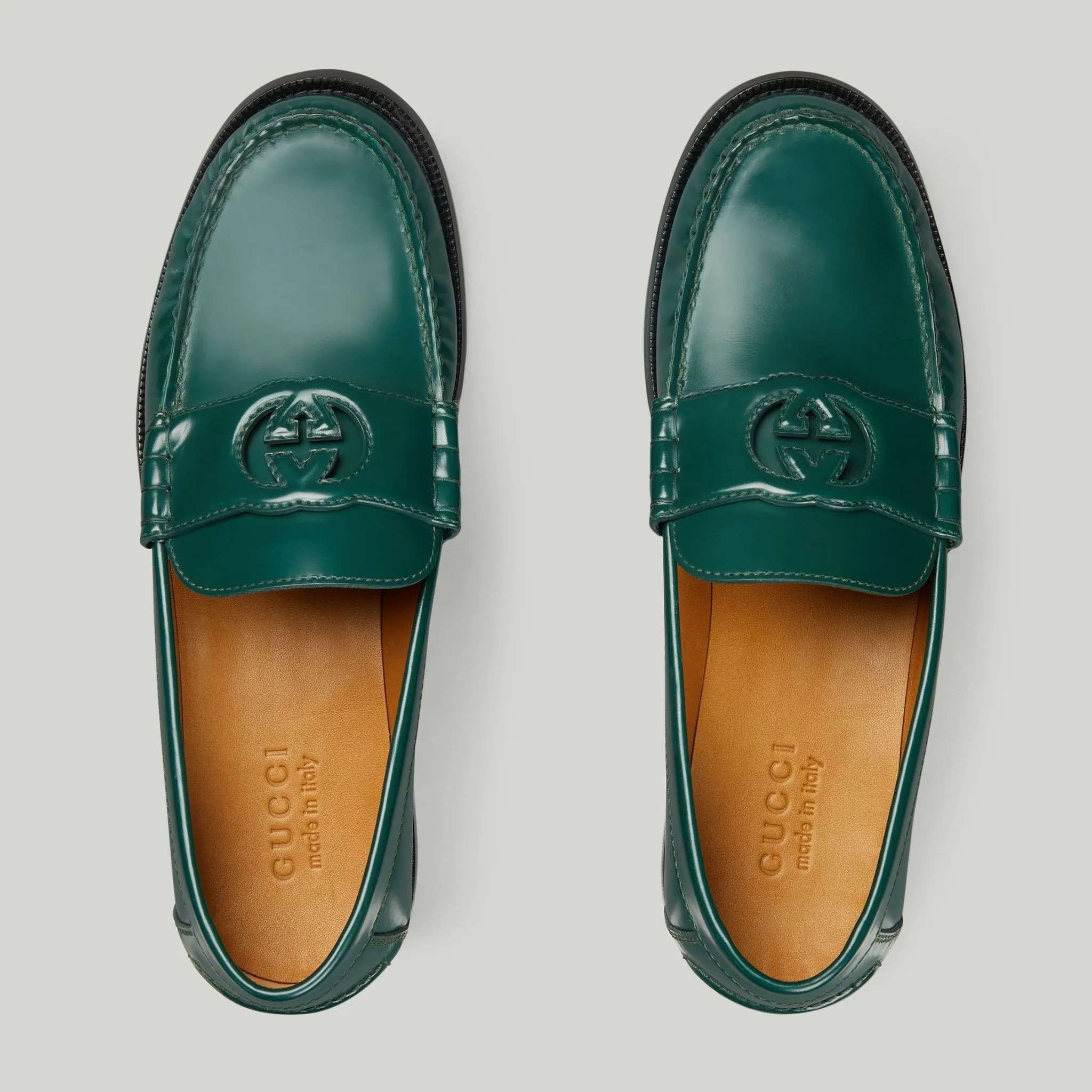 Giày Gucci Interlocking G Loafer ‘Green’ 738470-17X00-3154 - Ảnh 5