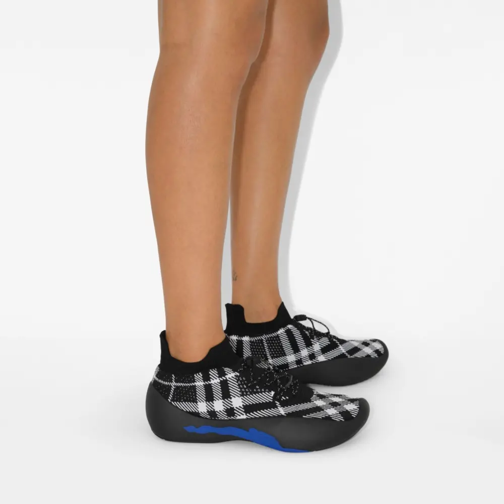 Giày Burberry Check Knit Neptune Sneakers ‘Eclipse’ 80993281 - Ảnh 3