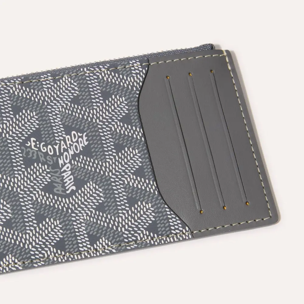 Alternative view of Ví Goyard Bourbon Zipped Card Holder ‘Grey’ BOURBOPMLTY51CL51P