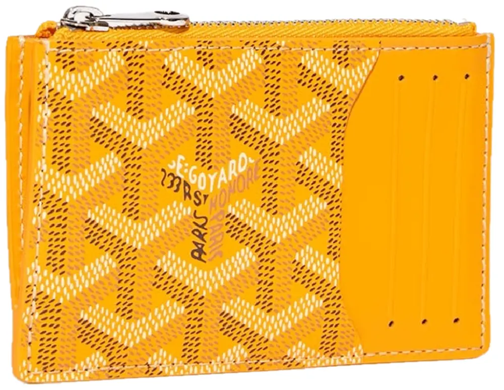 Ví Goyard Bourbon Zipped Card Holder ‘Yellow’ BOURBOPMLTY08CL08P