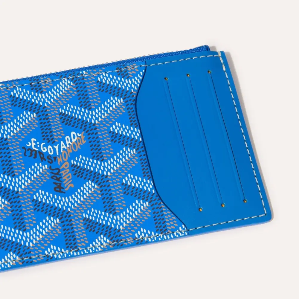 Alternative view of Ví Goyard Bourbon Zipped Card Holder ‘Blue’ BOURBOPMLTY10CL10P
