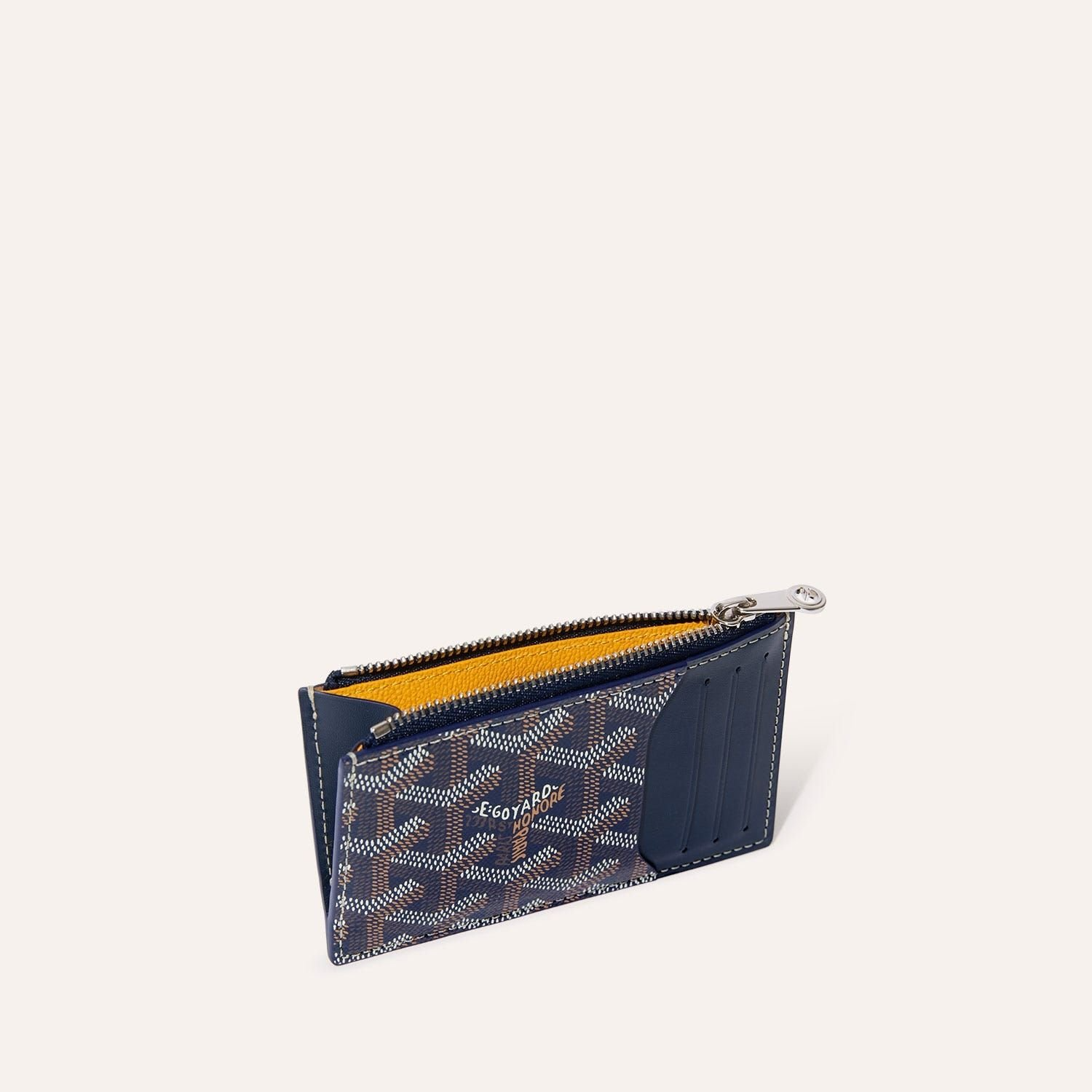 Ví Goyard Bourbon Zipped Card Holder ‘Navy’ BOURBOPMLTY12CL12P - Ảnh 3