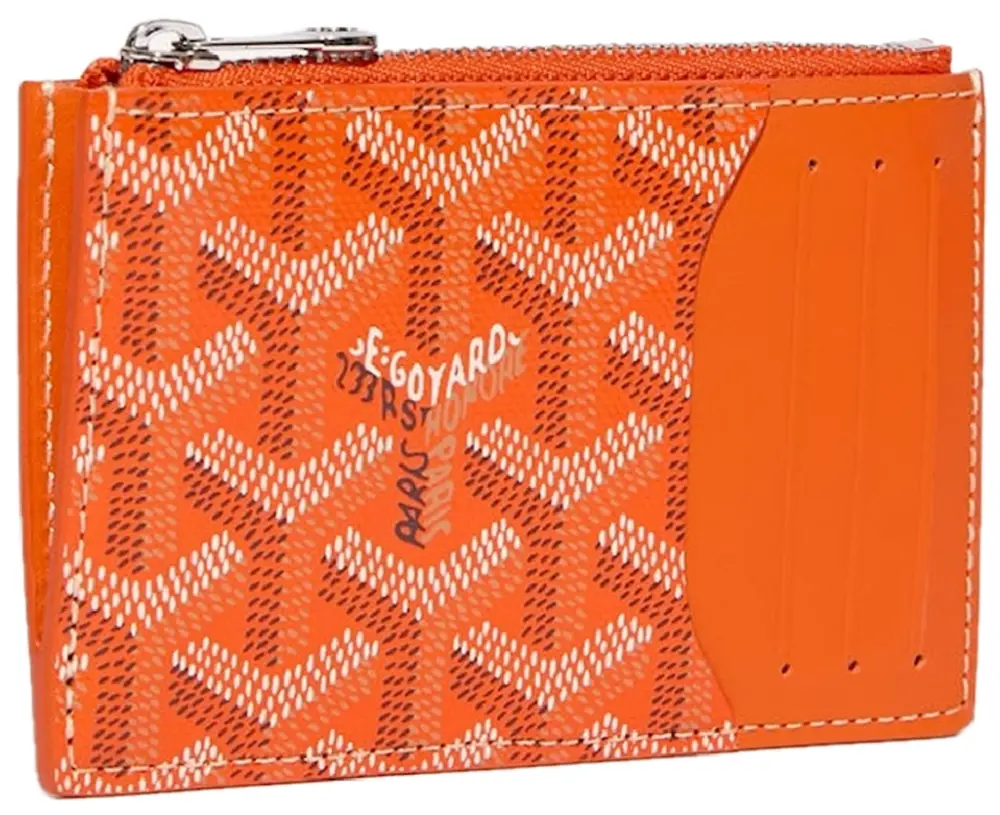 Ví Goyard Bourbon Zipped Card Holder ‘Orange’ BOURBOPMLTY07CL07P