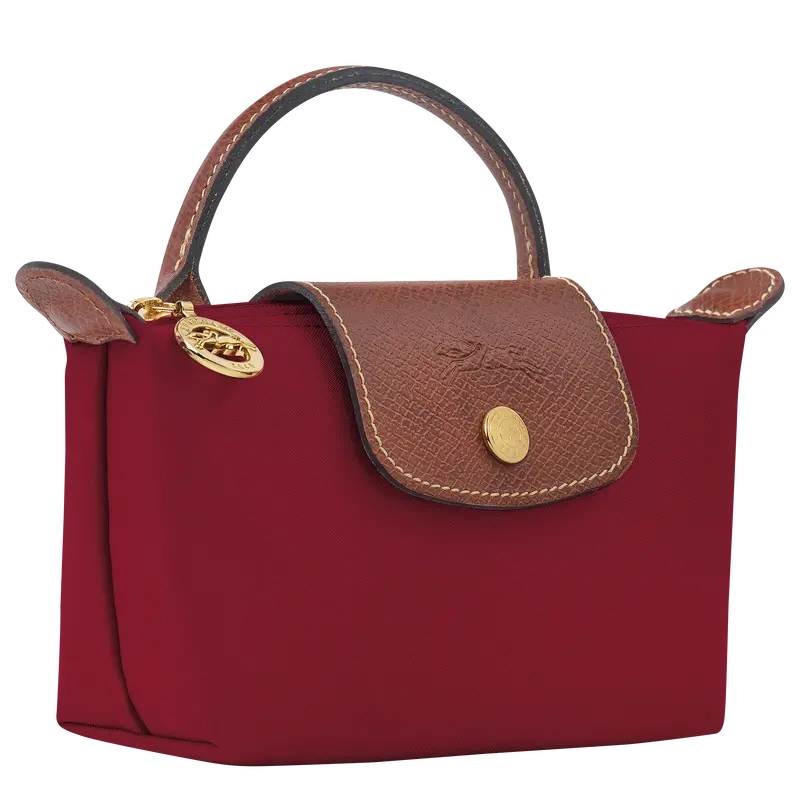 Túi Longchamp Le Pliage Original Pouch With Handle 'Red' 34175089P59 - Ảnh 3