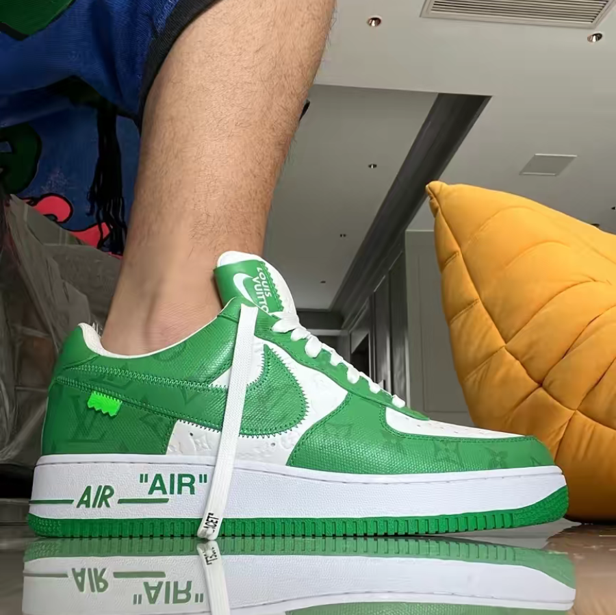 Giày Nike Air Force 1 Low x Louis Vuitton Virgil Abloh ‘White Green’ 1A9V9V - Ảnh 4
