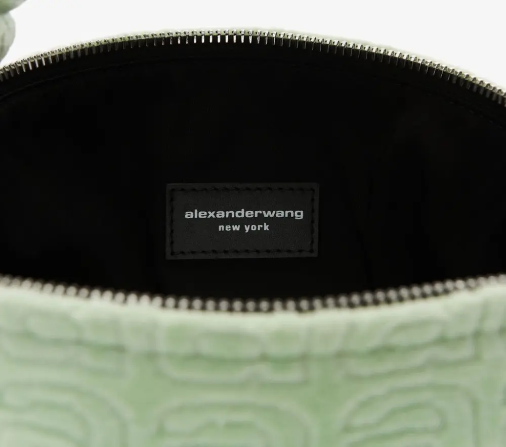 Túi Alexander Wang Scrunchie Small Bag In Jacquard Velour 'Mojito Jacquard' 20123R31T315 - Ảnh 4