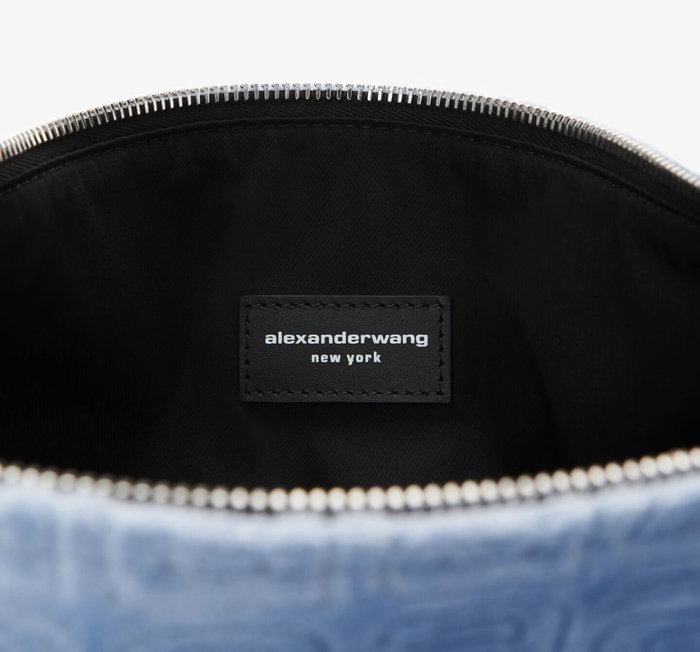 Túi Alexander Wang Scrunchie Small Bag In Jacquard Velour 'Oxford Jacquard' 20123R31T450 - Ảnh 4