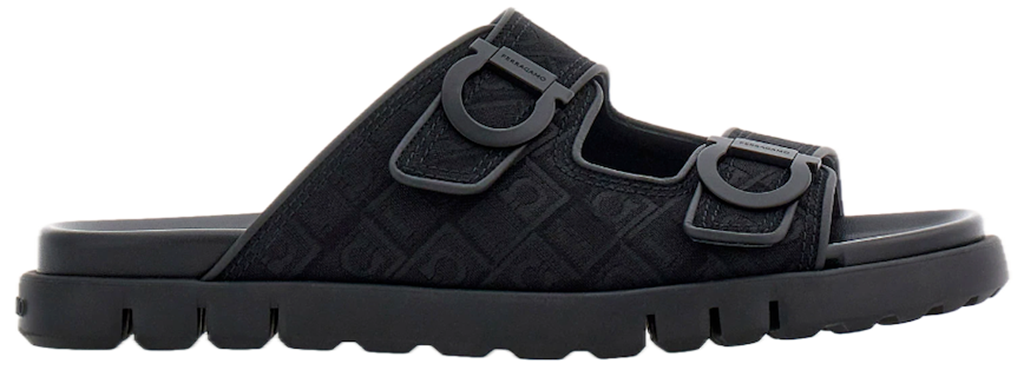 Dép Salvatore Ferragamo Double-strap Sandal ‘Black’ 029157-775573