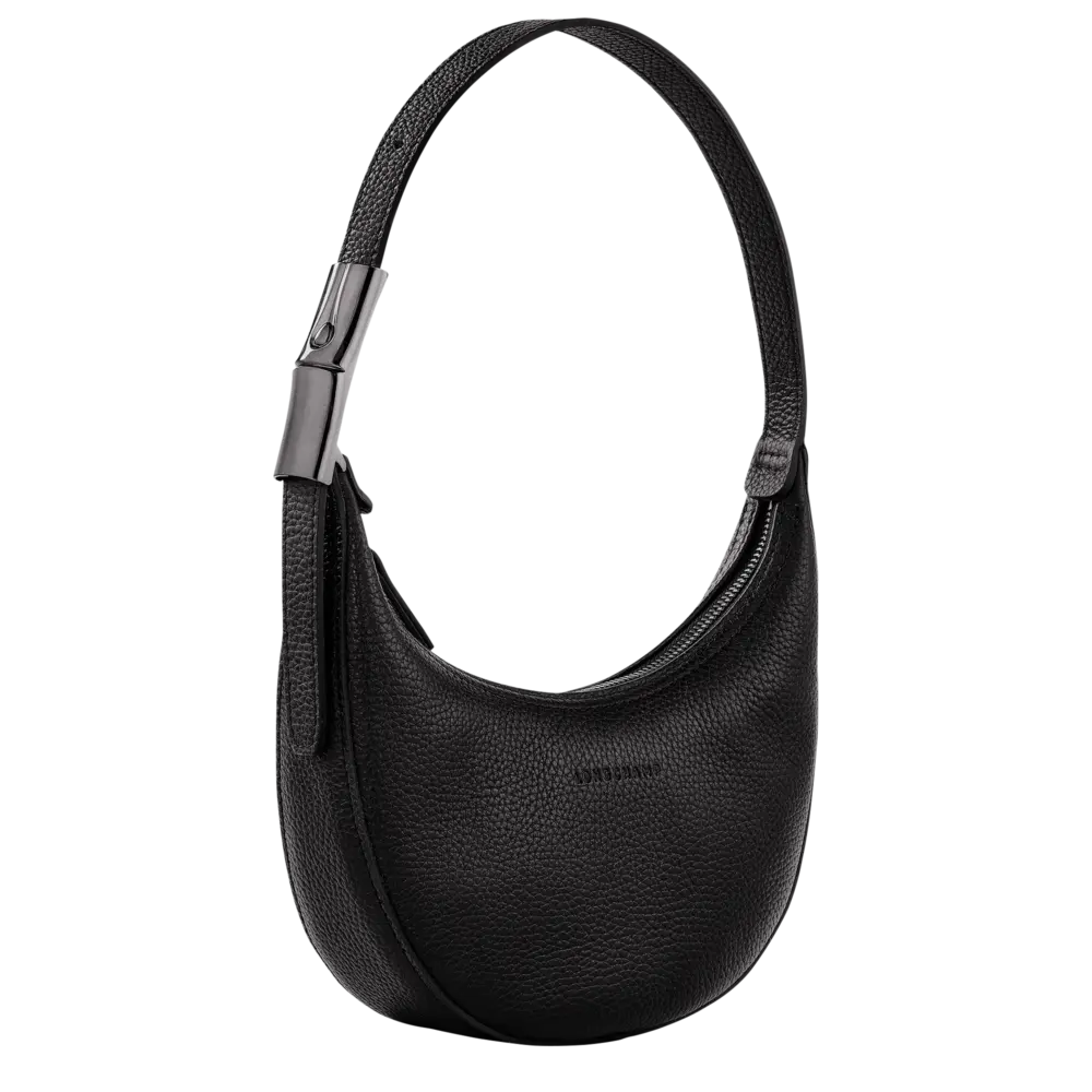 Túi Longchamp Le Roseau Essential S Hobo Bag 'Black' 10217968001 - Ảnh 3