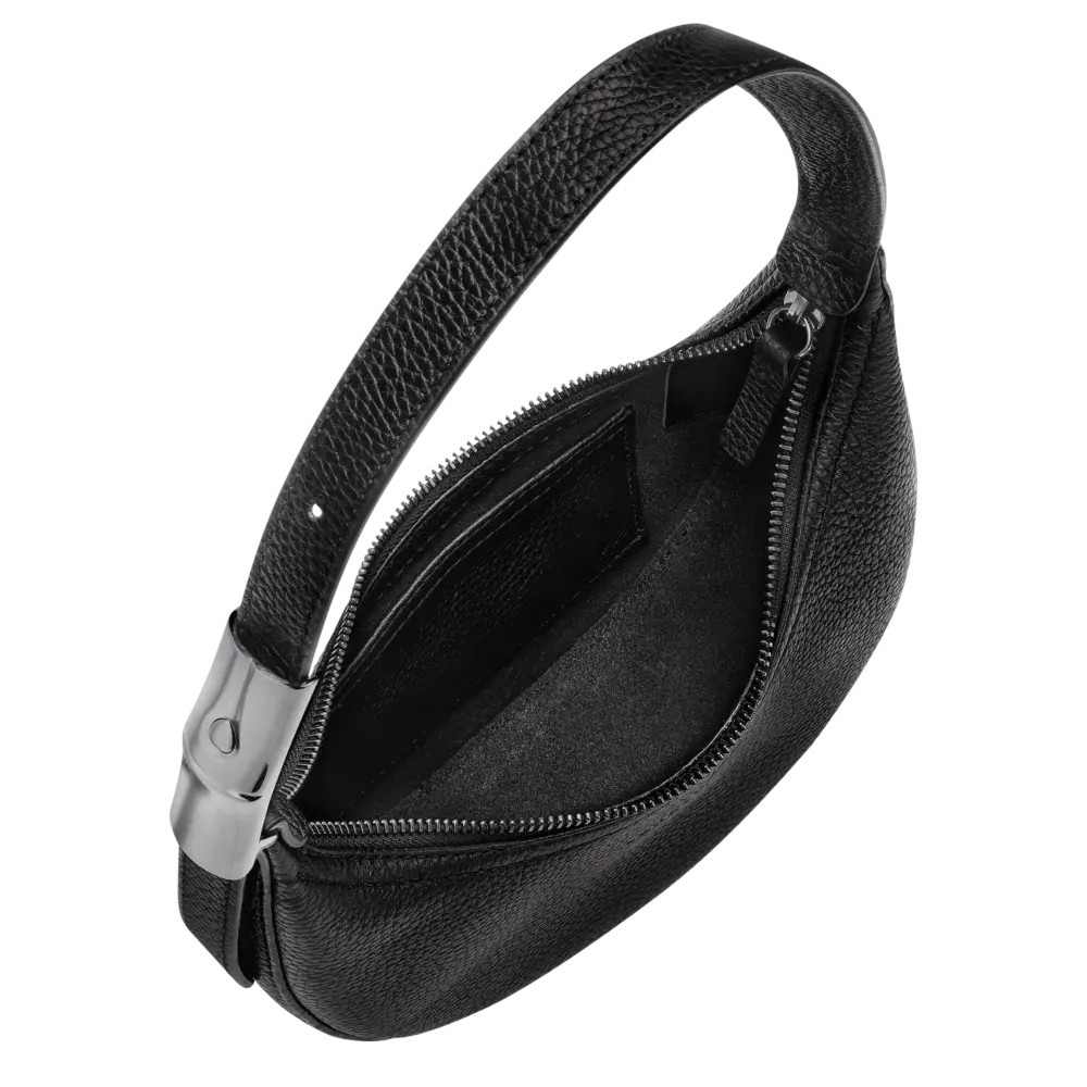 Túi Longchamp Le Roseau Essential S Hobo Bag 'Black' 10217968001 - Ảnh 5