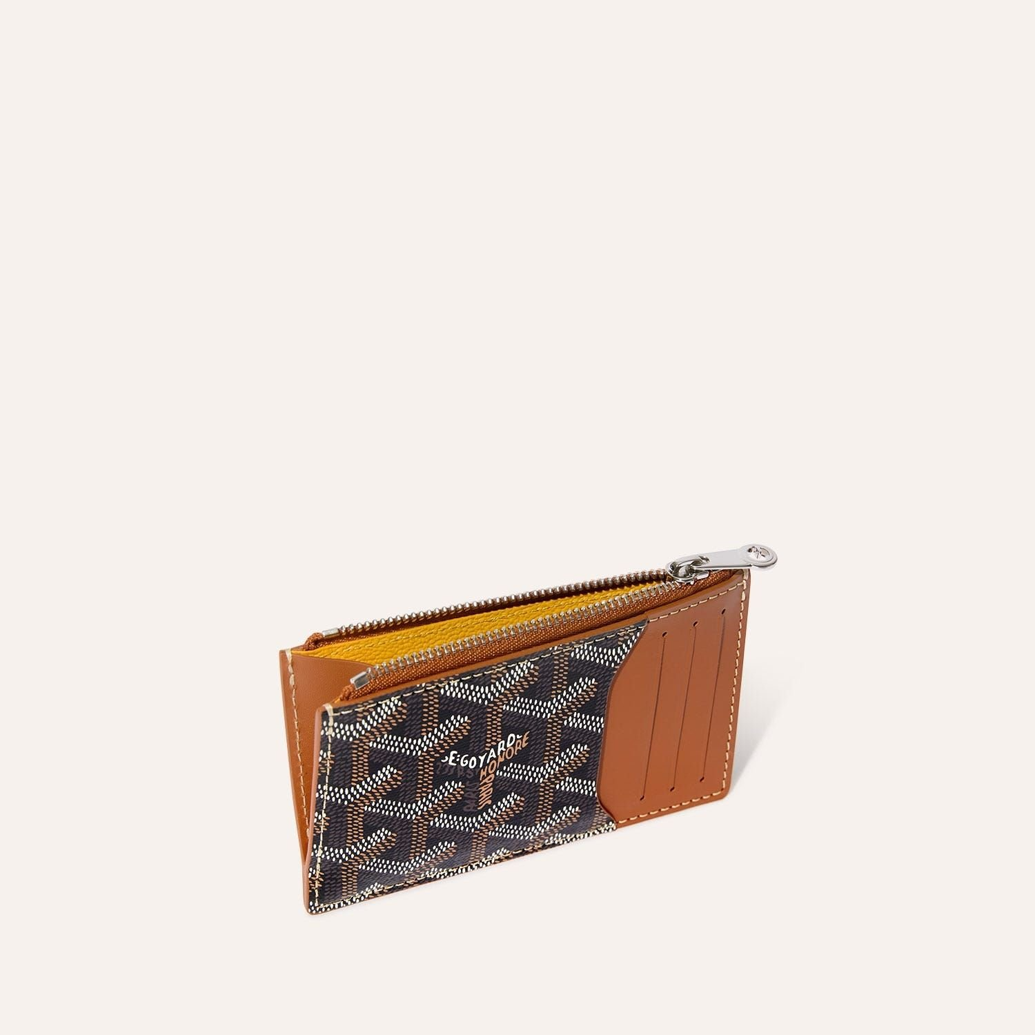 Ví Goyard Bourbon Zipped Card Holder ‘Black Tan’ BOURBOPMLTY01CL03P - Ảnh 3