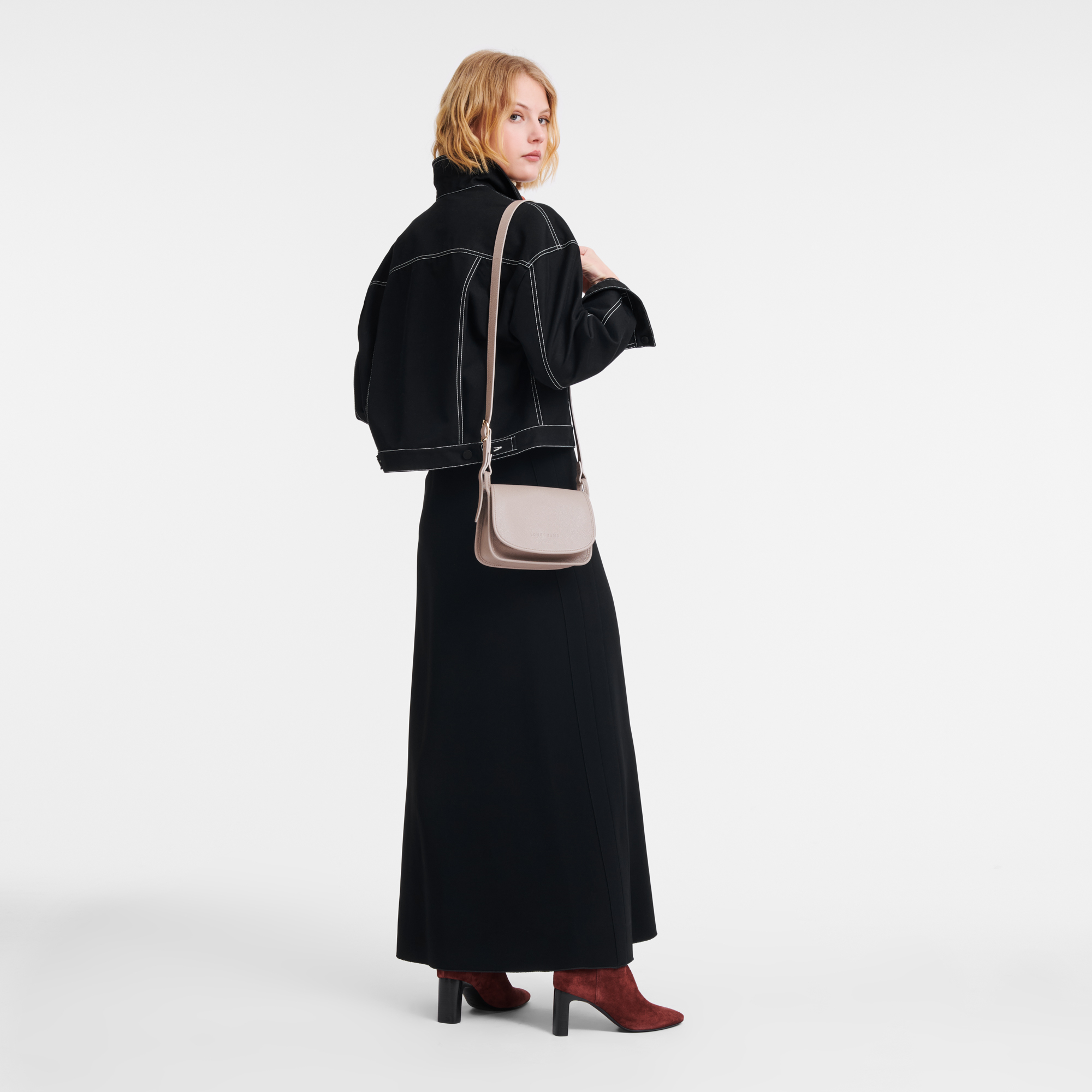 Alternative view of Túi Longchamp Le Foulonné S Crossbody Bag 'Turtledove' 10134021P55