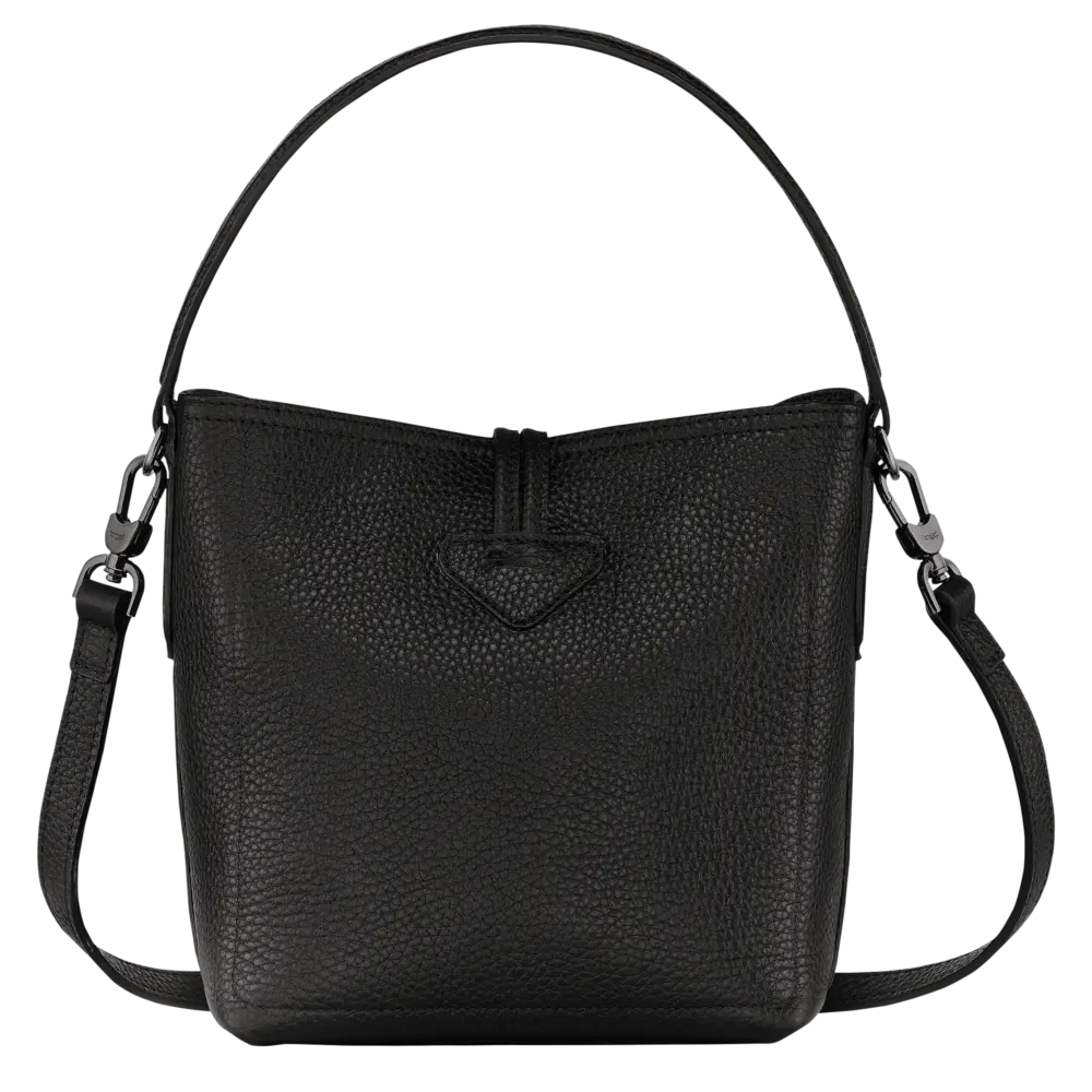 Túi Longchamp Le Roseau Essential Xs Bucket Bag 'Black' 10159968001 - Ảnh 4