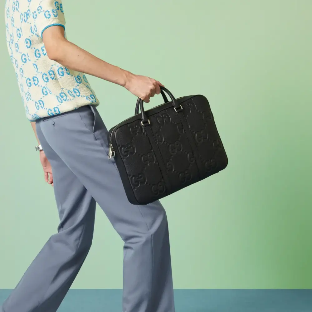 Alternative view of Túi Gucci Jumbo GG Briefcase ‘Black’ 658573-AABY7-1000