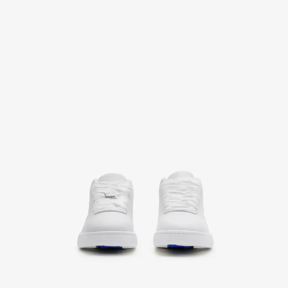Giày Burberry Leather Box Sneakers ‘White’ 80833261 - Ảnh 4