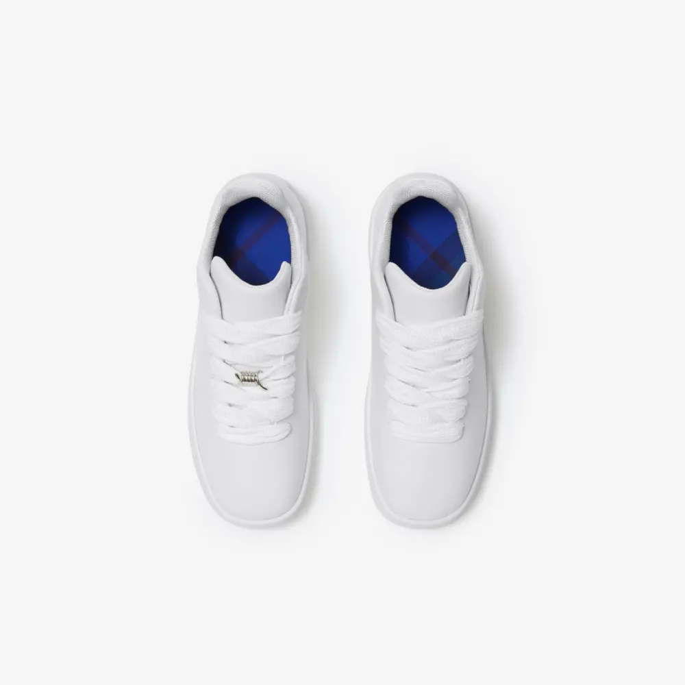 Giày Burberry Leather Box Sneakers ‘White’ 80833261 - Ảnh 3