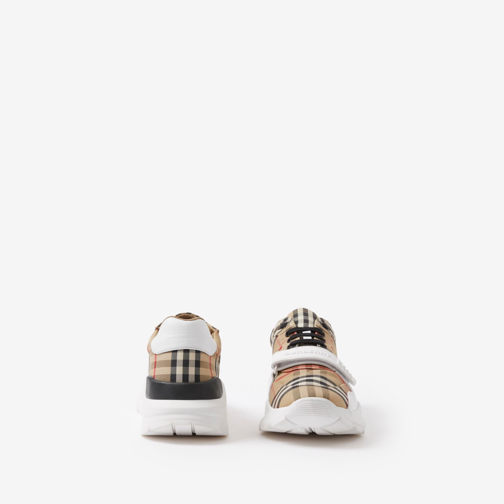 Giày Burberry Check Leather Sneakers ‘Archive Beige’ 80485771 - Ảnh 3
