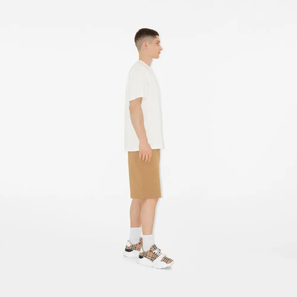 Alternative view of Giày Burberry Check Leather Sneakers ‘Archive Beige’ 80485771