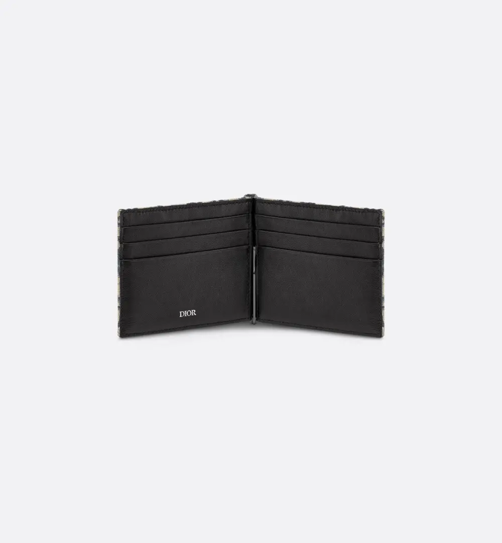 Ví Dior Wallet With Money Clip 'Beige Black' 2ESBH069YSE-H05E - Ảnh 5