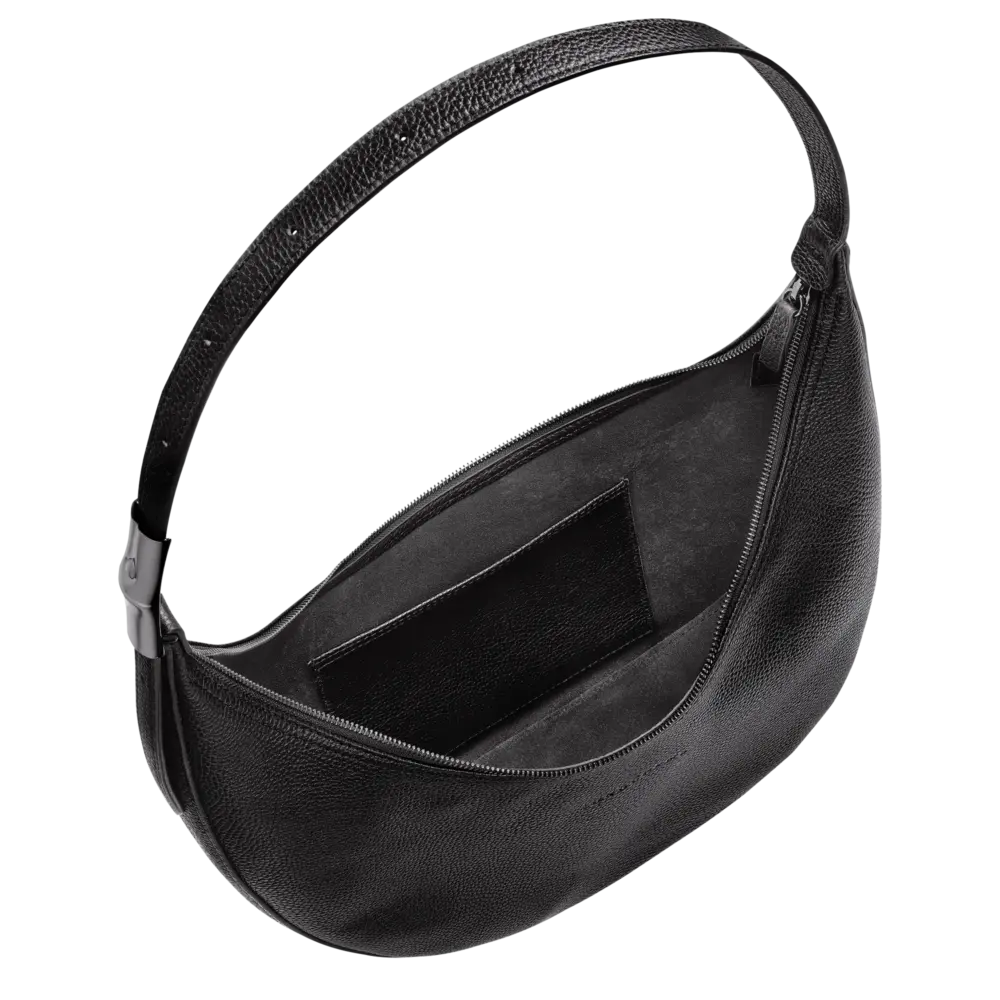 Túi Longchamp Le Roseau Essential L Crossbody Bag 'Black' 10234968001 - Ảnh 4