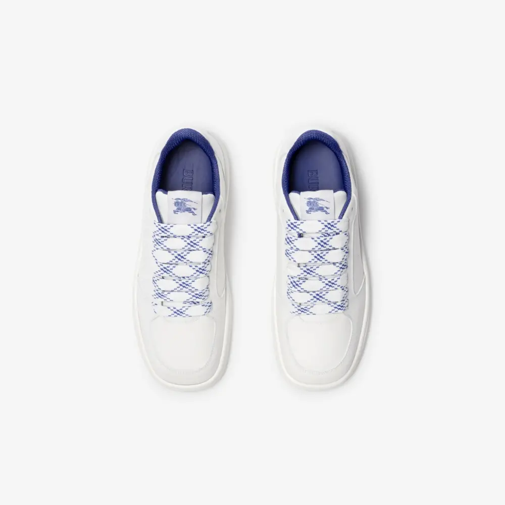 Giày Burberry Leather Stock Sneakers ‘White’ 80956981 - Ảnh 4