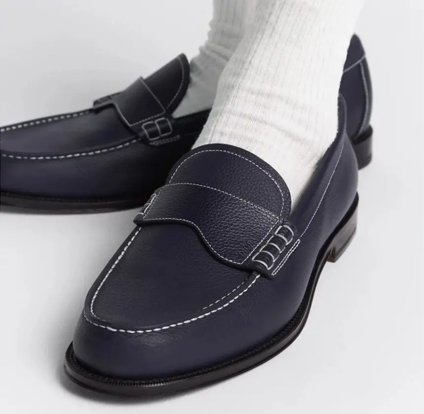 Giày Dior Granville Loafer ‘Deep Blue’ 3LO146YJK-H520 - Ảnh 3