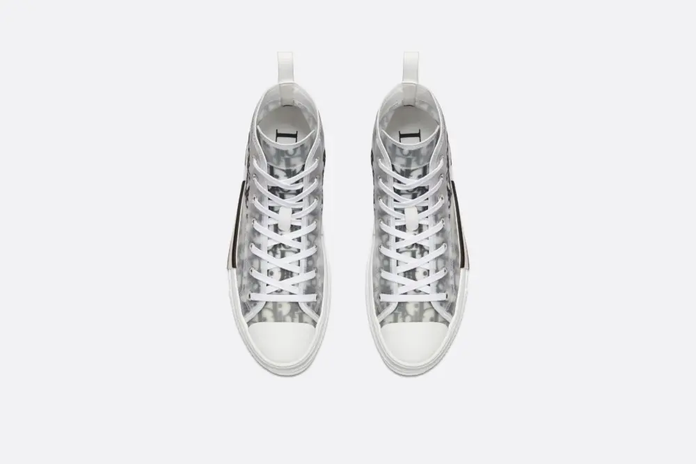 Giày Dior B23 High Dior Oblique White Black 3SH118YJP-H069 - Ảnh 5