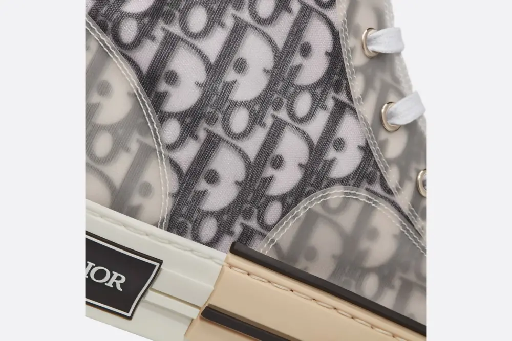 Giày Dior B23 High Dior Oblique White Black 3SH118YJP-H069 - Ảnh 6