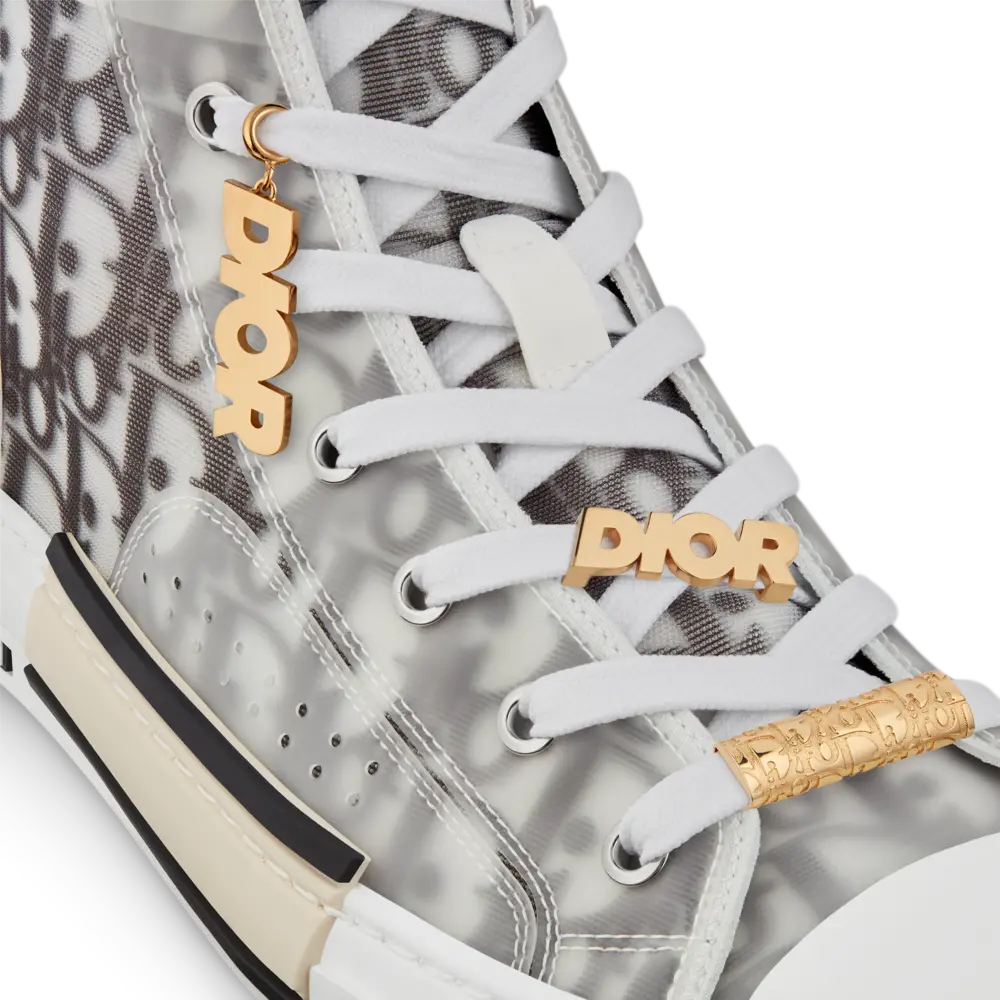 Giày Dior B23 High Dior Oblique White Black 3SH118YJP-H069 - Ảnh 7
