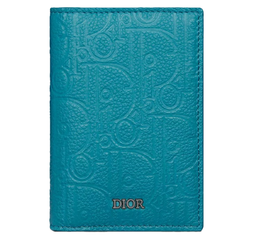 Ví Dior Vertical Bifold Card Holder ‘Blue’ 2ESCH138FLG-H58E