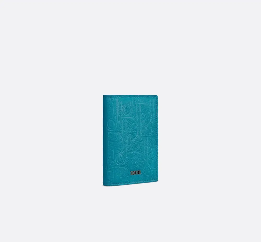 Alternative view of Ví Dior Vertical Bifold Card Holder ‘Blue’ 2ESCH138FLG-H58E