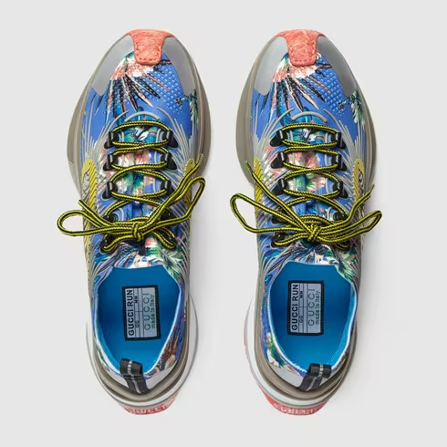 Alternative view of Giày Gucci Run Floral Sneaker ‘Mutil Color’ 698561-UZI10-8470