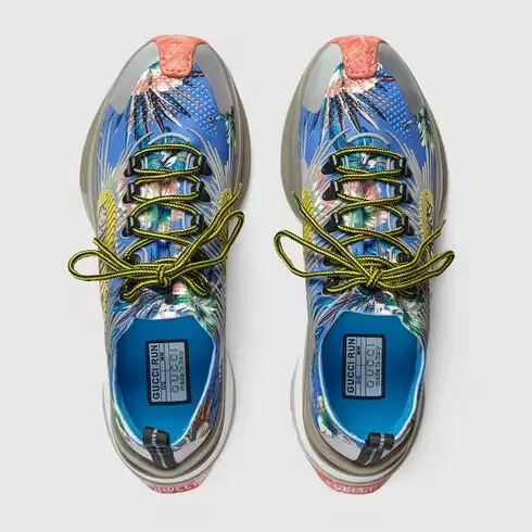 Alternative view of Giày Gucci Run Floral Sneaker ‘Mutil Color’ 698561-UZI10-8470