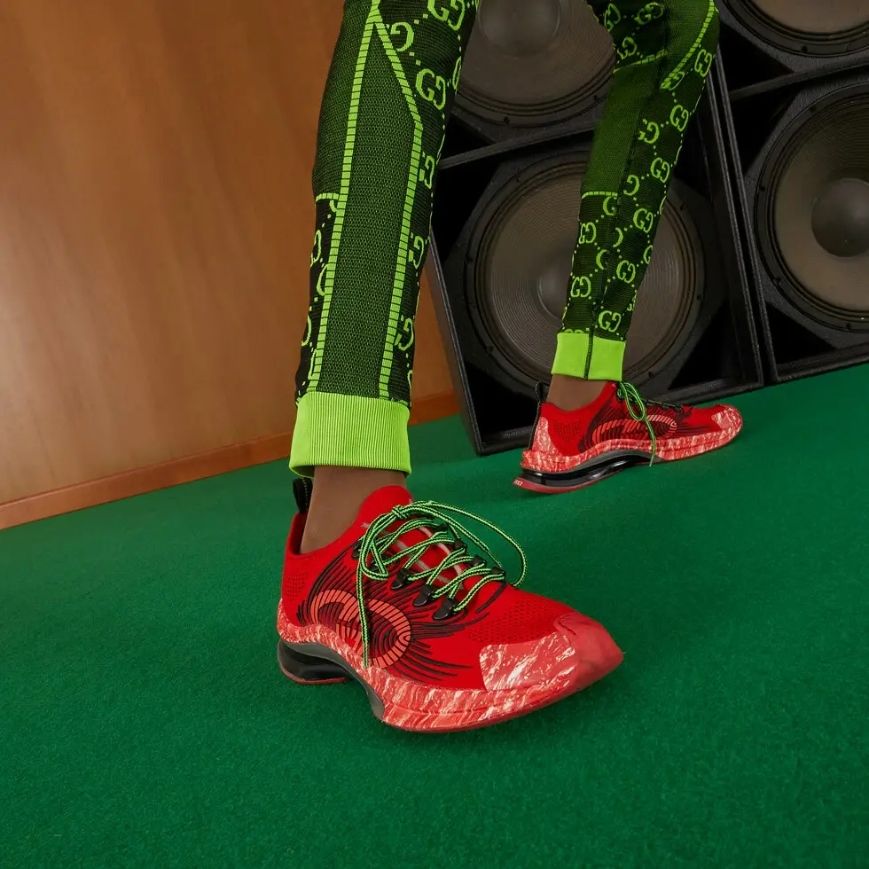 Alternative view of Giày Gucci Run Sneaker ‘Red’ 699219-USM10-8970