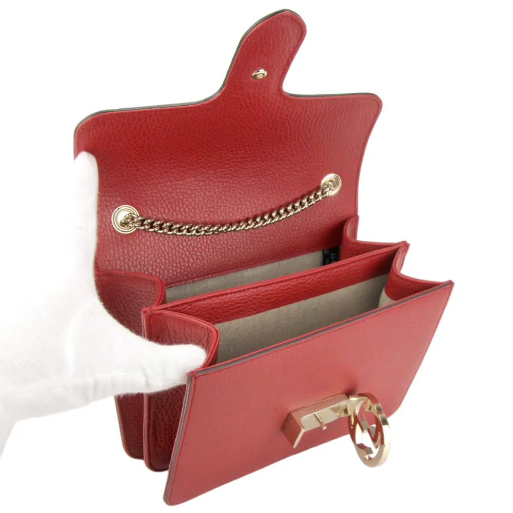 Túi Gucci GG Chain Shoulder 'Red' 510304 CAO0G 6420 - Ảnh 4