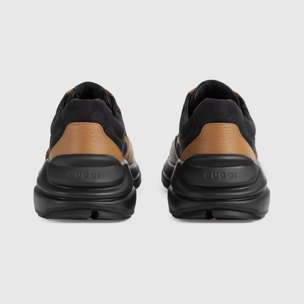 Giày Gucci Men’s Rhyton Sneaker ‘Black Canvas’ 725932-FAA1P-1155 - Ảnh 5