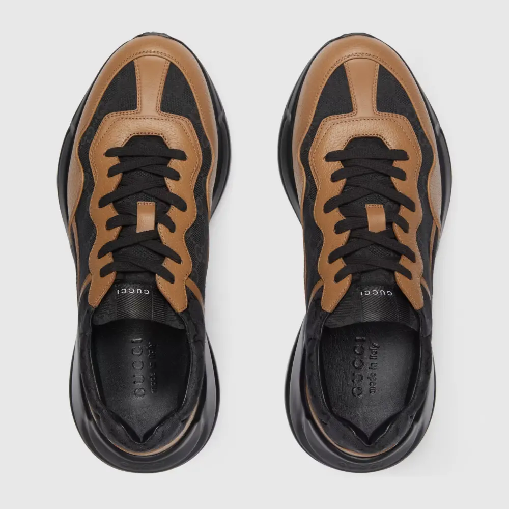 Giày Gucci Men’s Rhyton Sneaker ‘Black Canvas’ 725932-FAA1P-1155 - Ảnh 4
