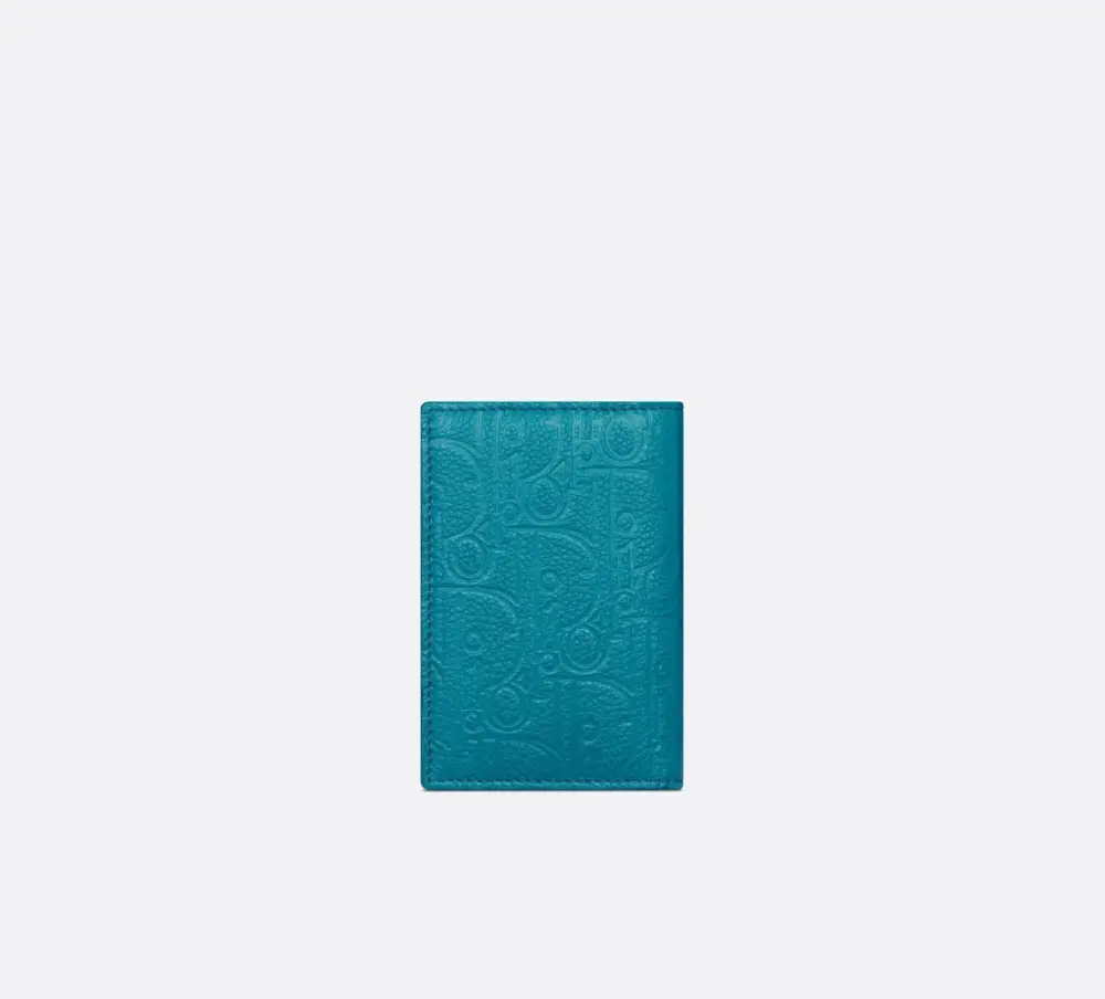 Ví Dior Vertical Bifold Card Holder ‘Blue’ 2ESCH138FLG-H58E - Ảnh 3