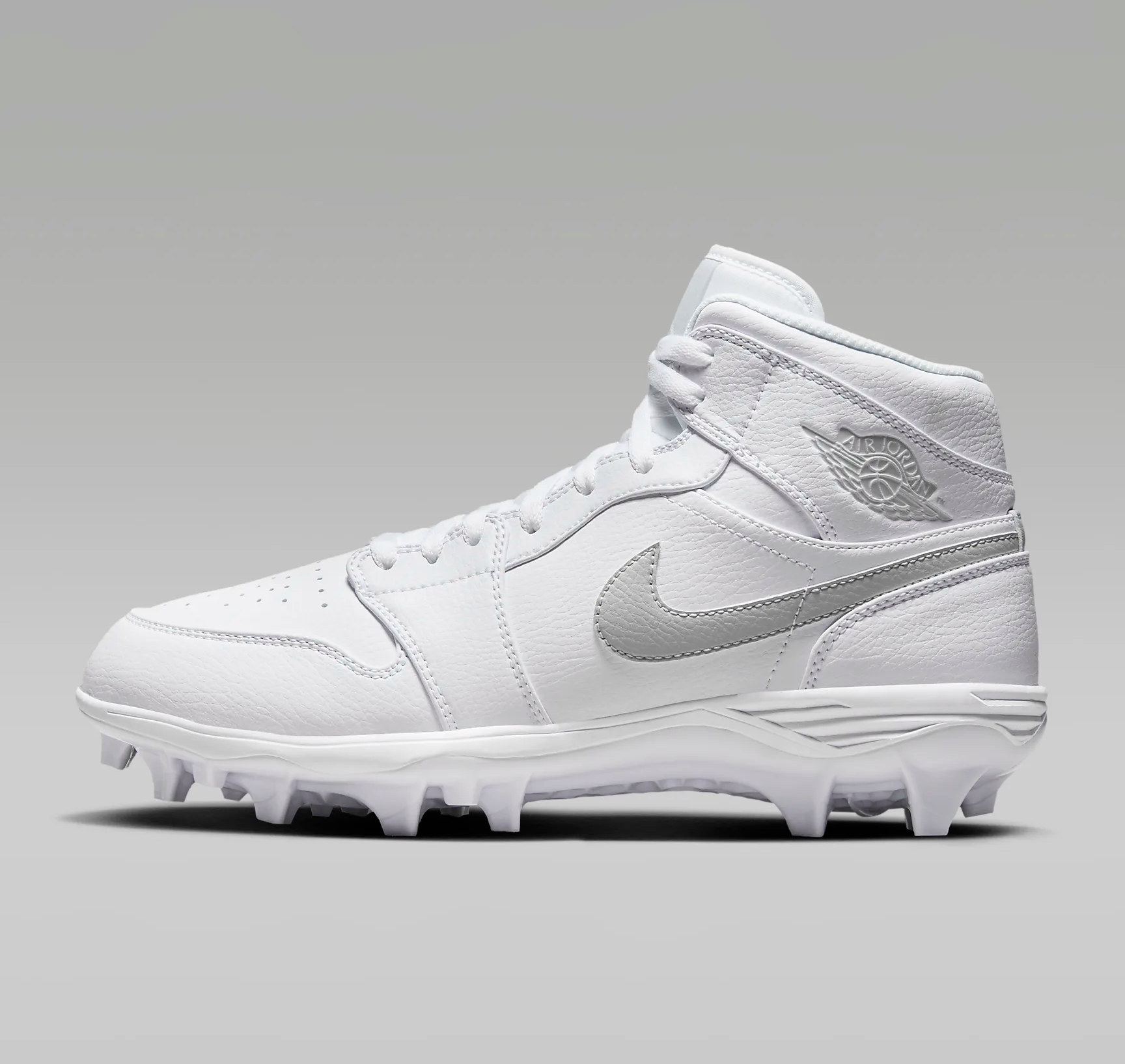 Alternative view of Giày Nike Air Jordan 1 Mid TD Cleat ‘White Grey Fog’ FJ6805-101