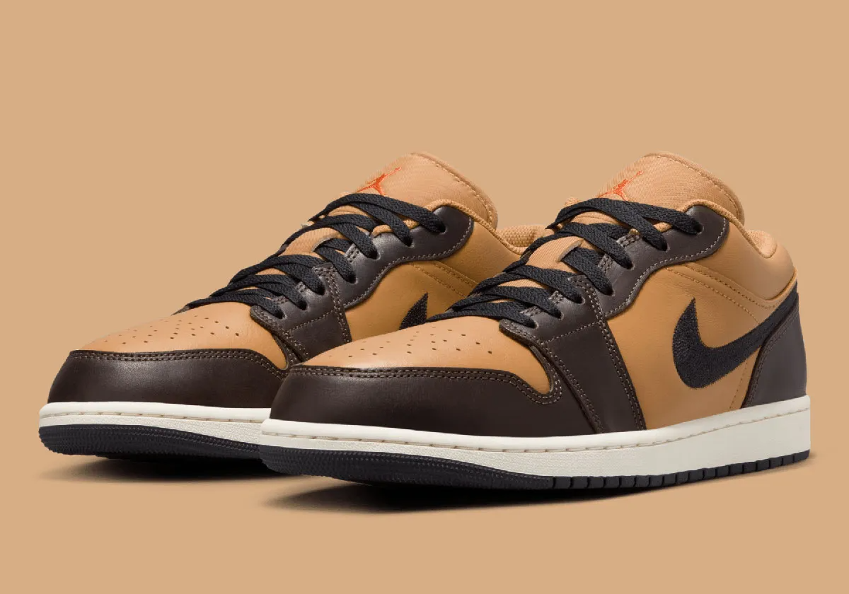 Giày Nike Air Jordan 1 Low SE ‘Flax Baroque Brown’ HQ3603-201 - Ảnh 4