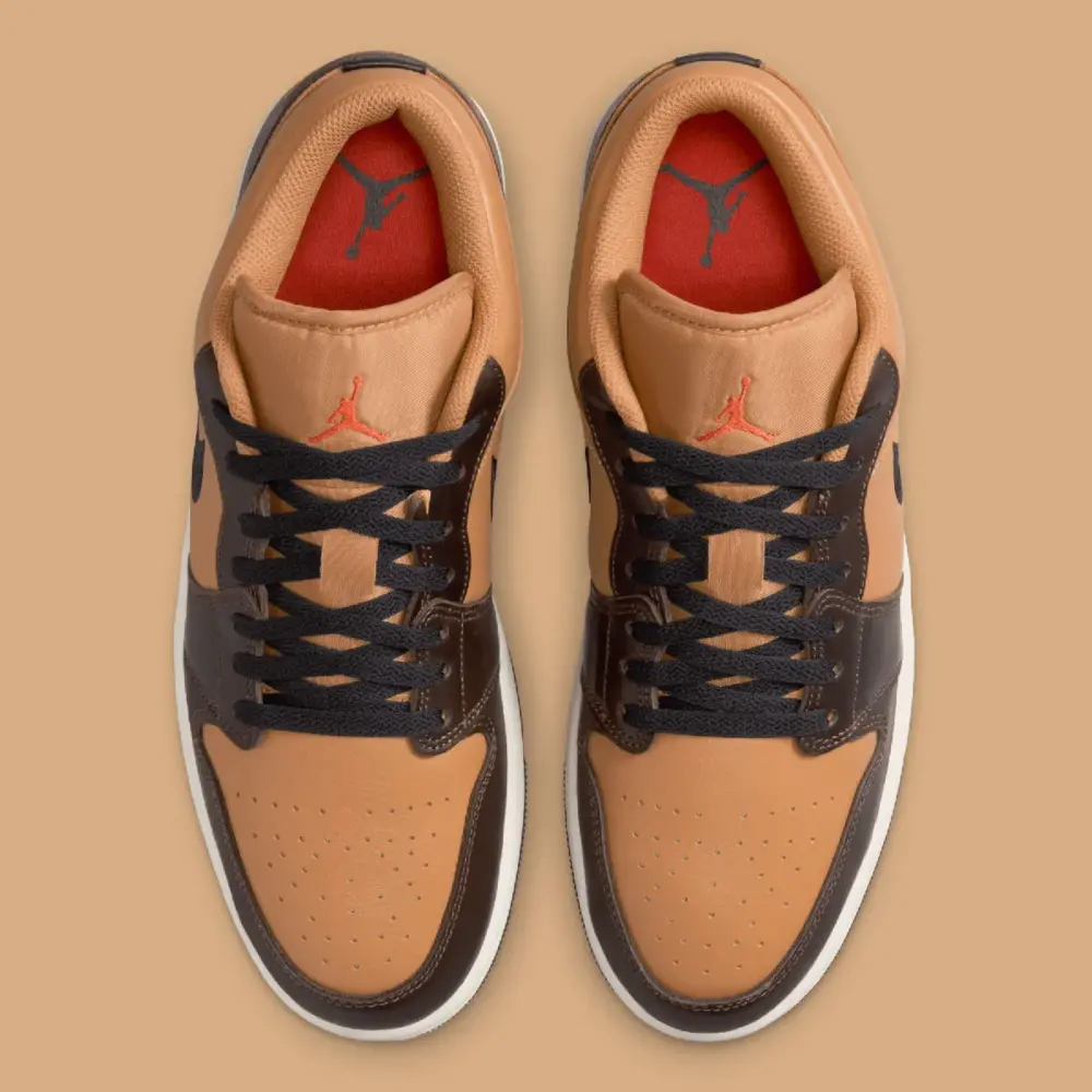 Giày Nike Air Jordan 1 Low SE ‘Flax Baroque Brown’ HQ3603-201 - Ảnh 3