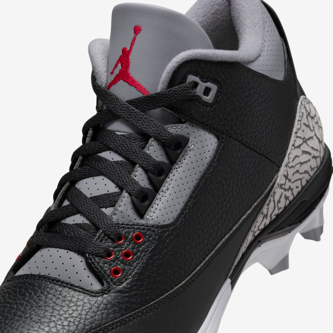 Giày Nike Air Jordan 3 Retro TD Cleat ‘Black Cement’ FZ8626-001 - Ảnh 4