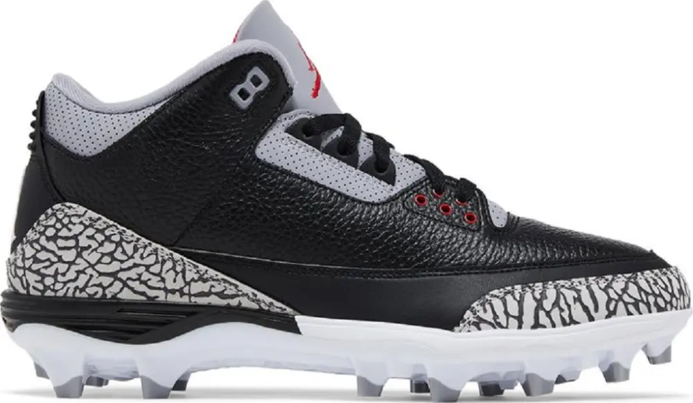 Giày Nike Air Jordan 3 Retro TD Cleat ‘Black Cement’ FZ8626-001