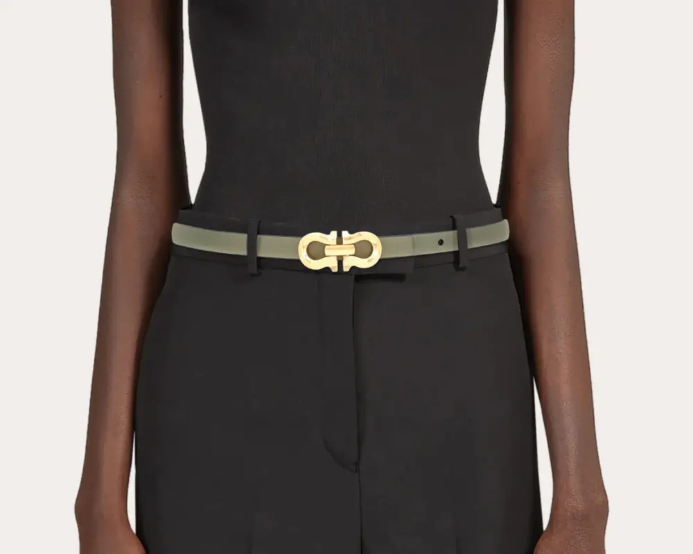 Alternative view of Thắt Lưng Salvatore Ferragamo Reversible Gancini Belt ‘Ash Gray’ 230330-775603
