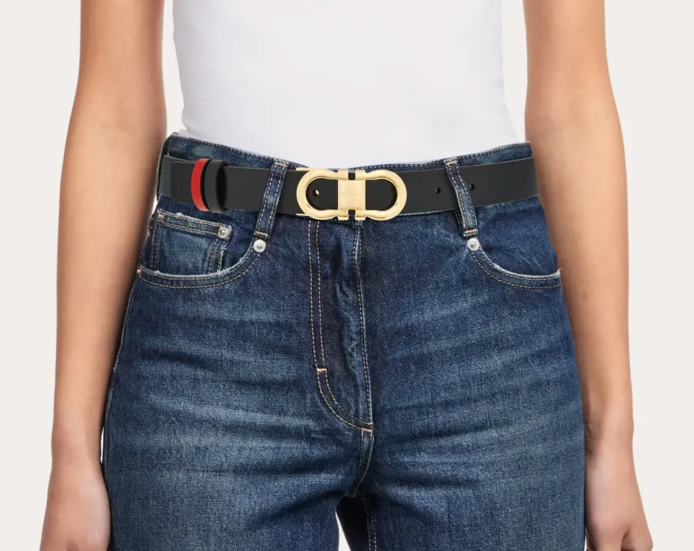 Alternative view of Thắt Lưng Salvatore Ferragamo Reversible Adjustable Gancini Belt ‘Black’ 230294-771068