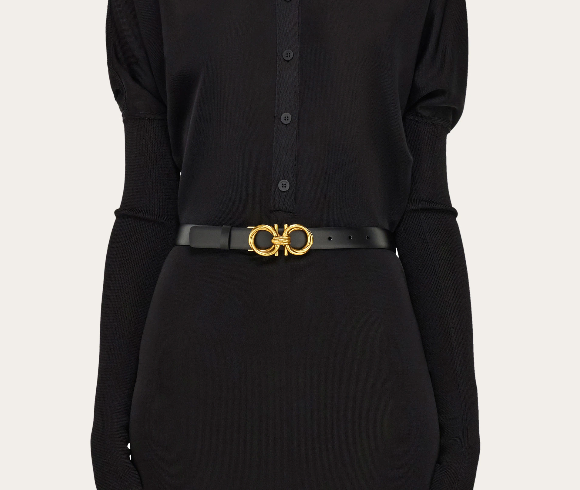 Alternative view of Thắt Lưng Salvatore Ferragamo Adjustable Gancini Belt ‘Black’ 230118-751187