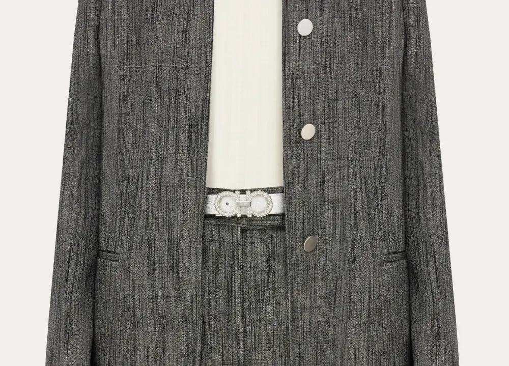 Alternative view of Thắt Lưng Salvatore Ferragamo Adjustable Gancini Belt ‘Silver’ 23B727-746845