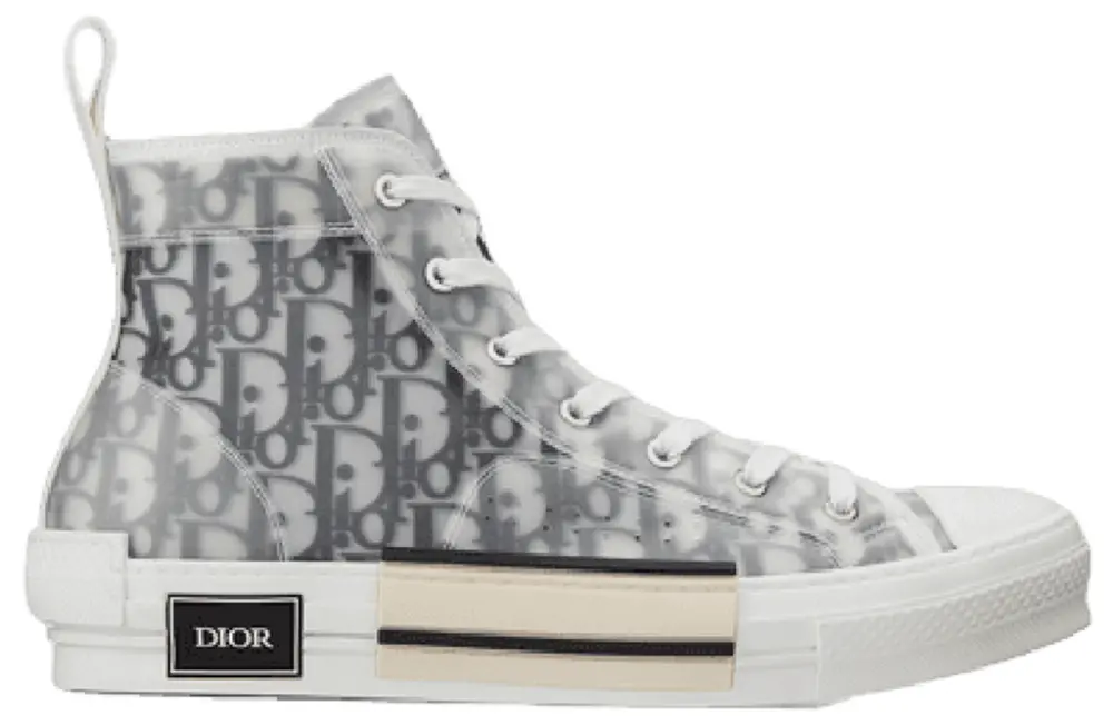 Giày Dior B23 High Dior Oblique White Black 3SH118YJP-H069